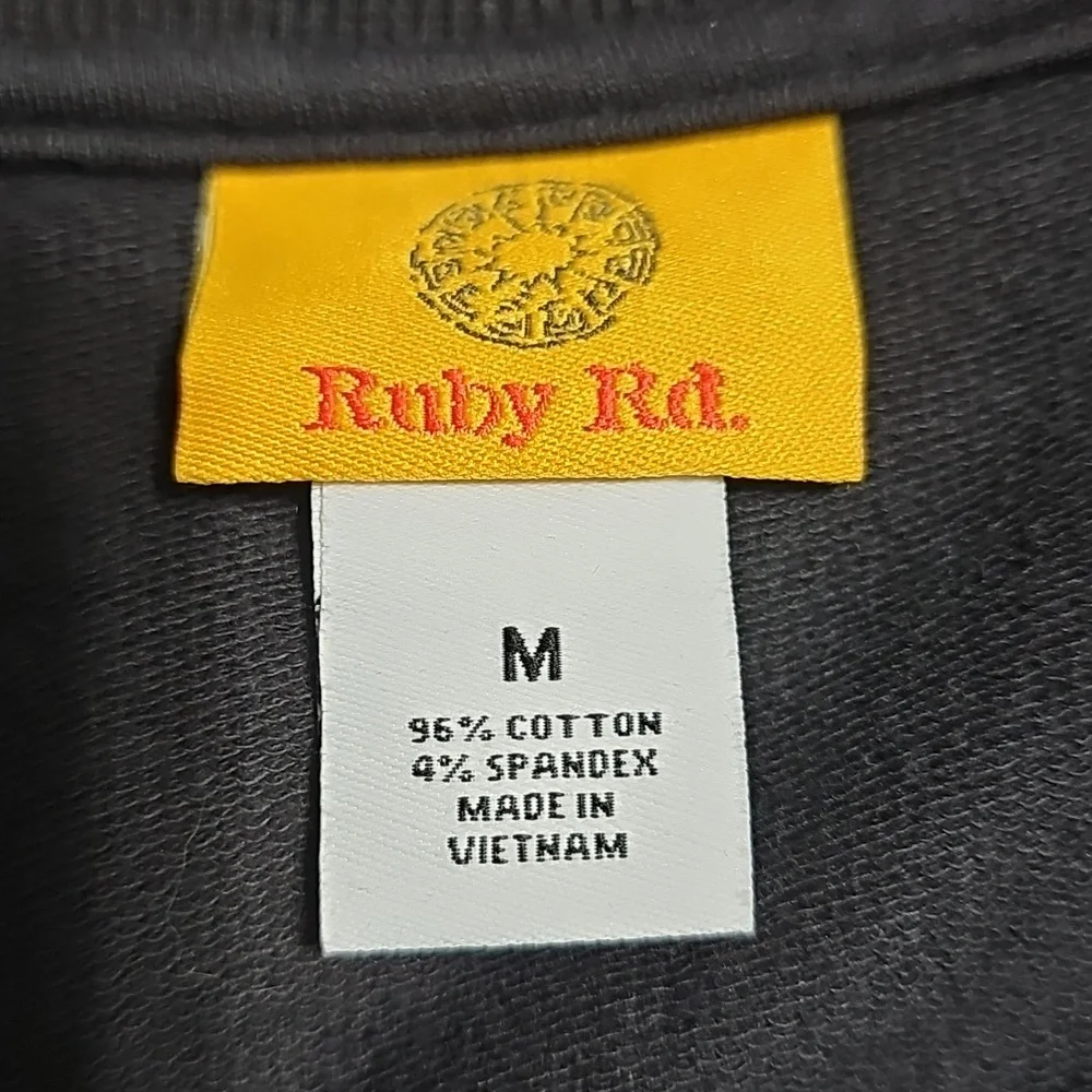 174 Ruby Rd. Black Active Jacket with 3D Geometric Accents